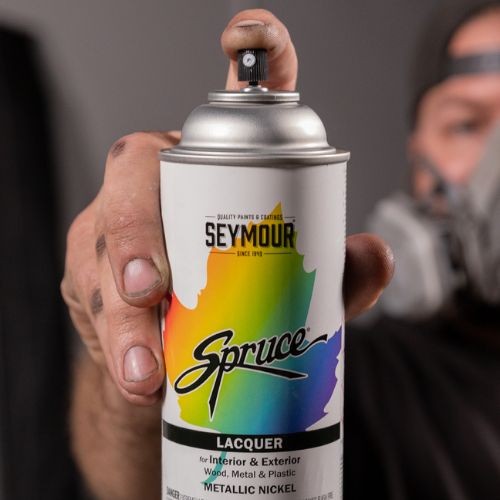 Seymour Spruce 98-38 Lacquer Spray Paint, Semi-Gloss Black, 12 oz. Can