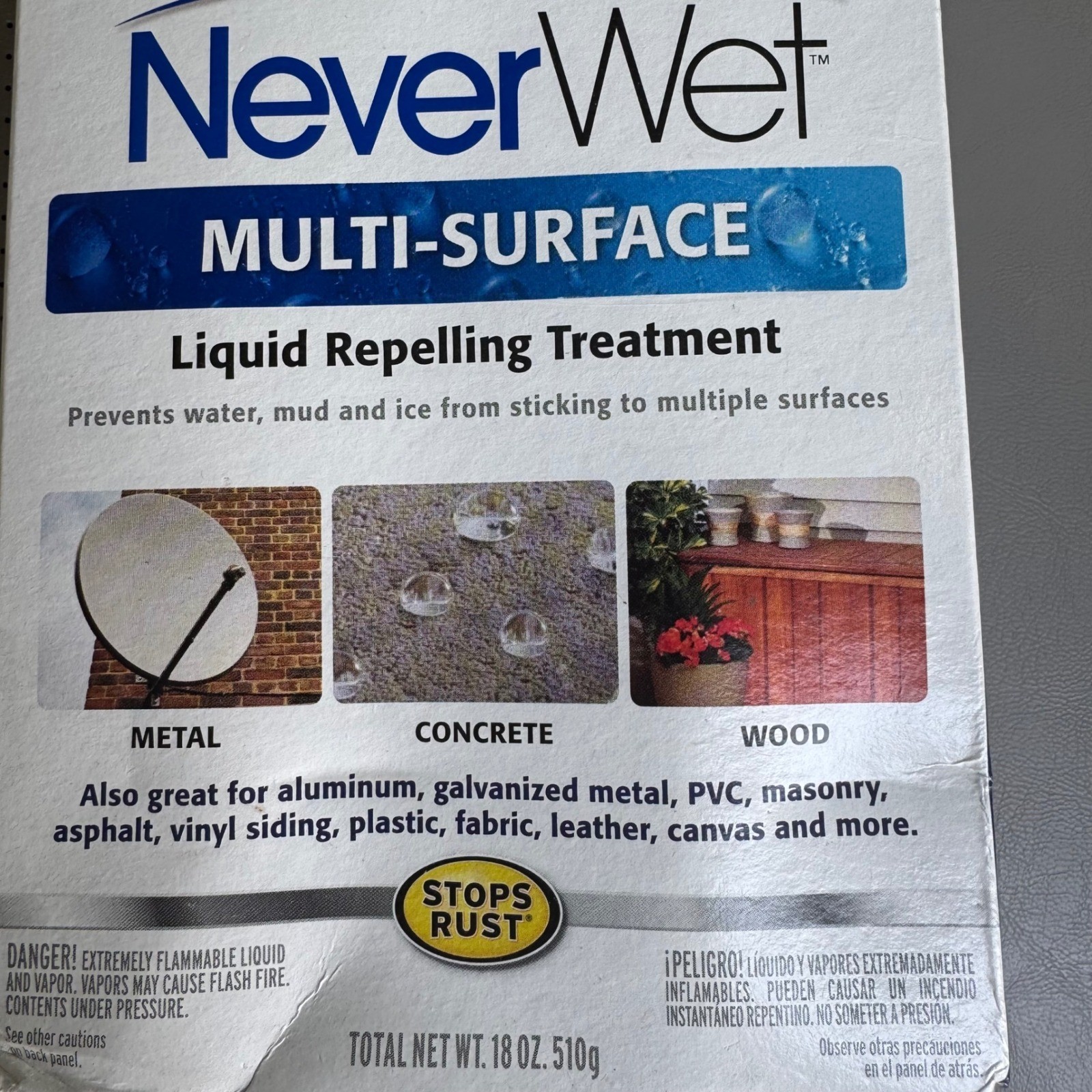 Rust-Oleum NeverWet Multi-Surface Treatment 18oz Frosted Clear Industrial