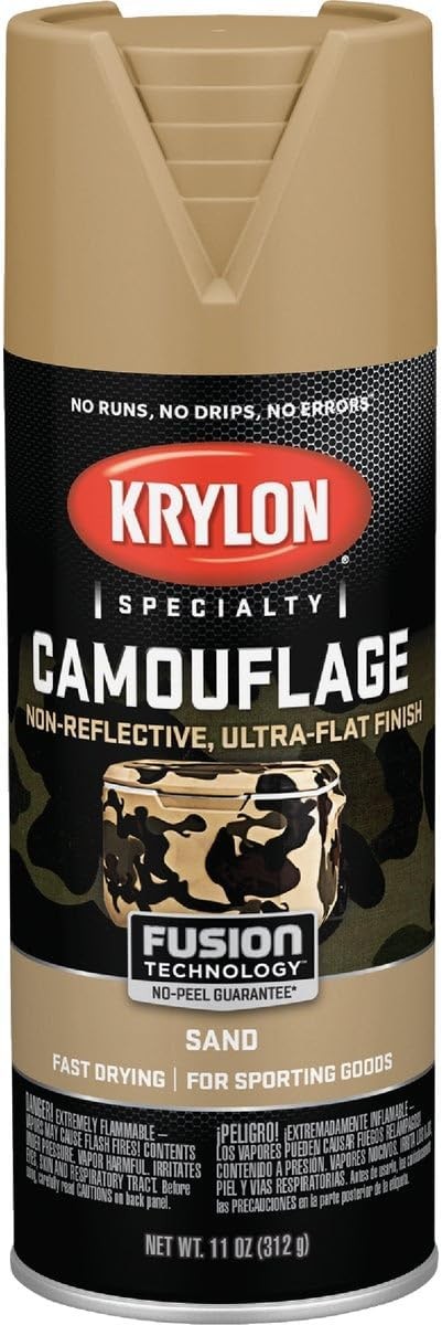 Krylon Camouflage Paint, Ultra Flat, 11 Ounce (Pack of 1), Sand