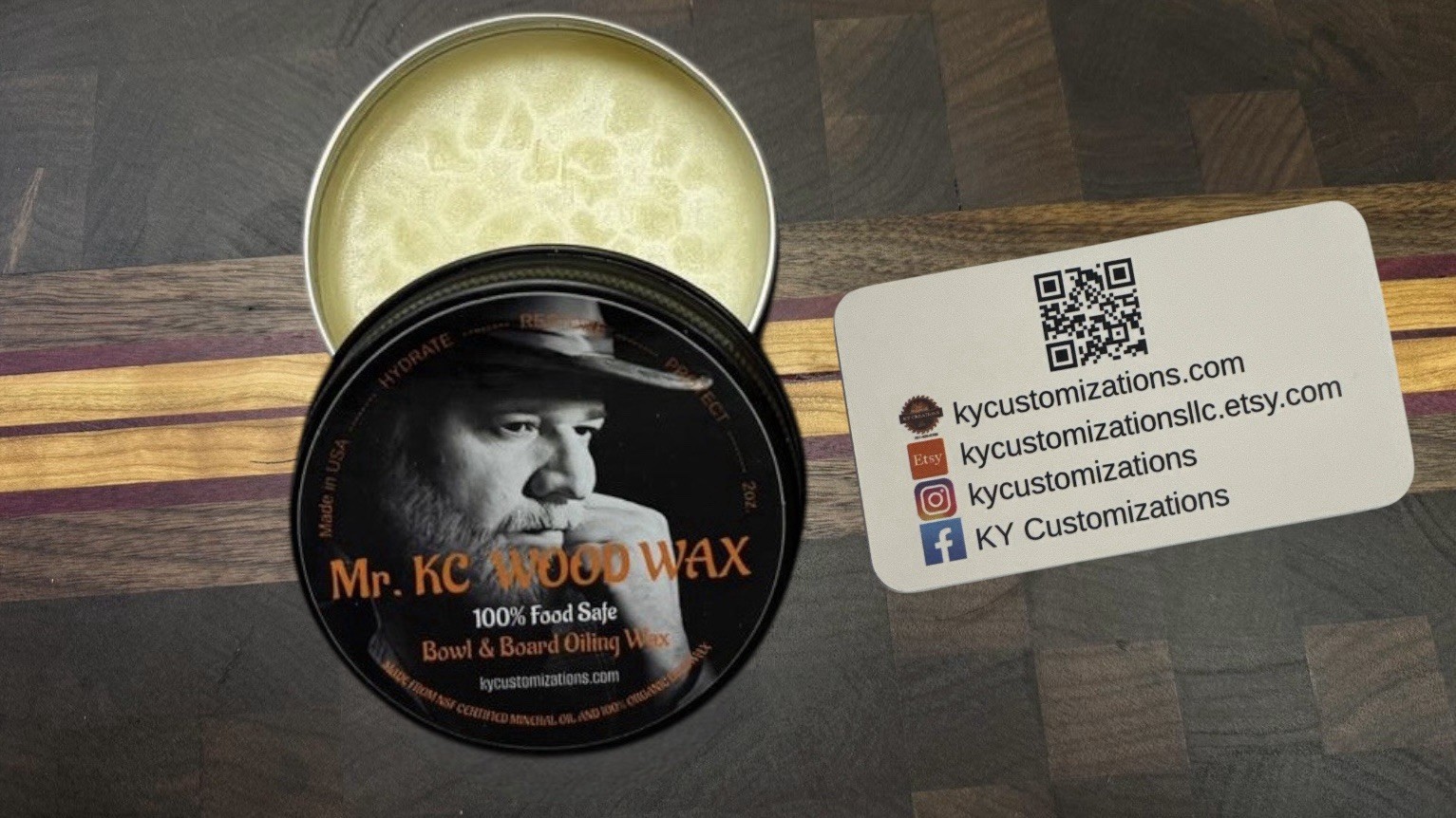 Board Conditioner/100% Natural Capping Beeswax/Hydrates And Protects. Food-safe