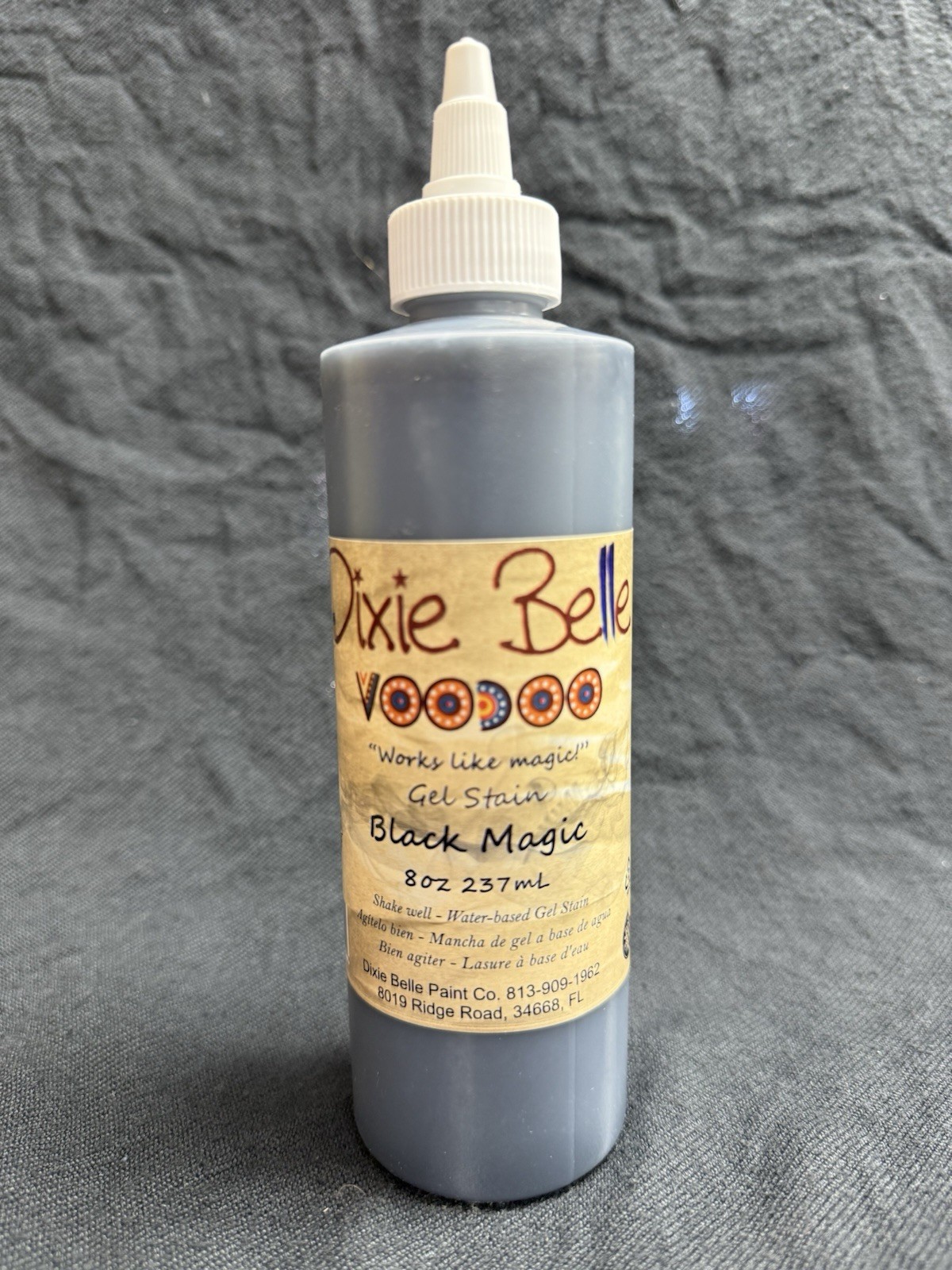 Dixie Belle Voodoo Gel Stain Water Based, 8 oz – Black Magic