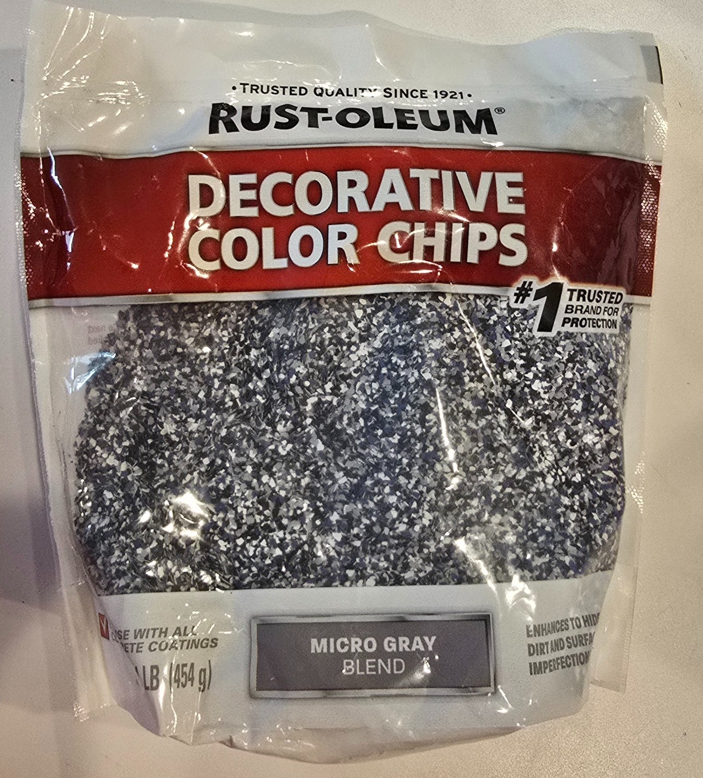 Rust-Oleum Decorative Color Chips for Concrete Coating 1 Lb Micro Gray Blend