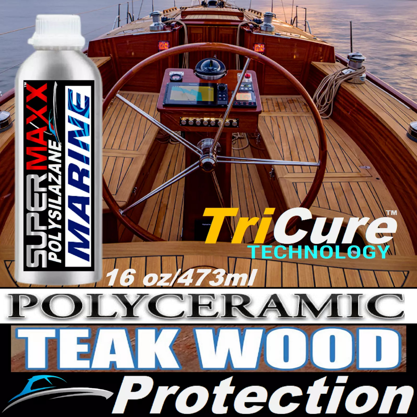 BOAT TEAK WOOD MARINE CERAMIC COATING PROFESSIONAL MARINE GRADE DECKS TRIM