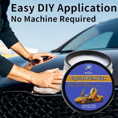 Car Wax Crystal Coating Paste – Long Lasting Ceramic Infused Protection, Deep