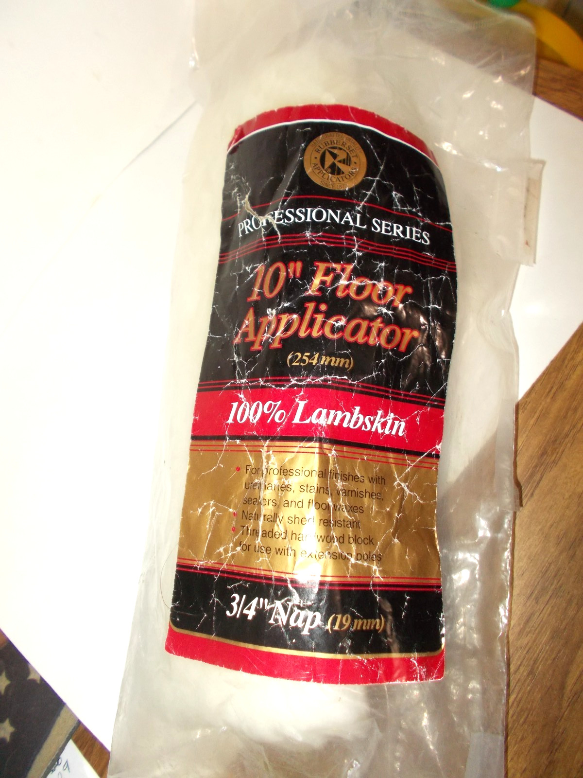 Professional Series 10 Inch 100% Lambskin Floor Applicator 3/4 In Nap #997106100