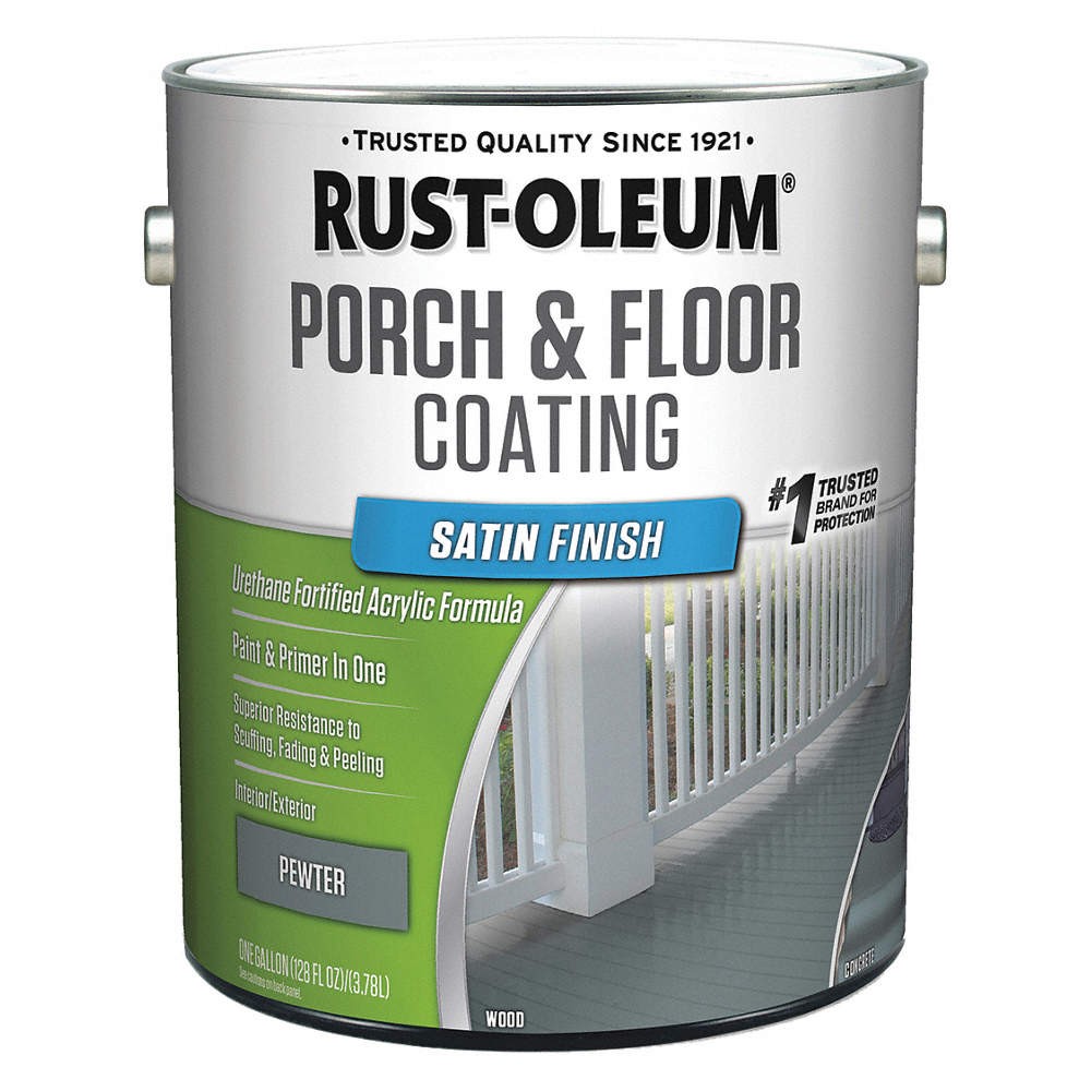 RUST-OLEUM 320418 Floor Coating,Pewter,1 gal,Can 460T99