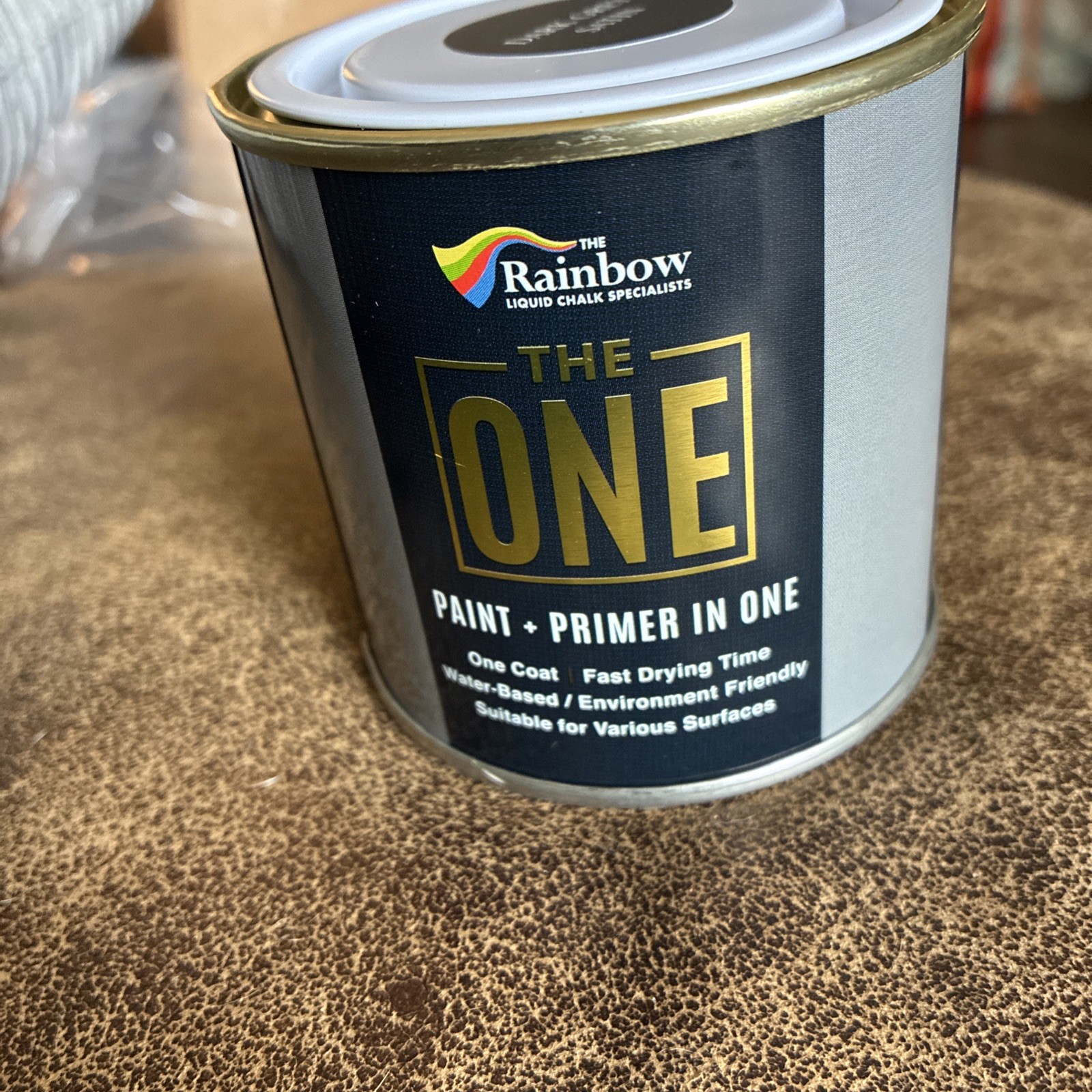THE ONE Paint and Primer: Dark Grey, Satin 8.5oz – House Paint -Lot of 6
