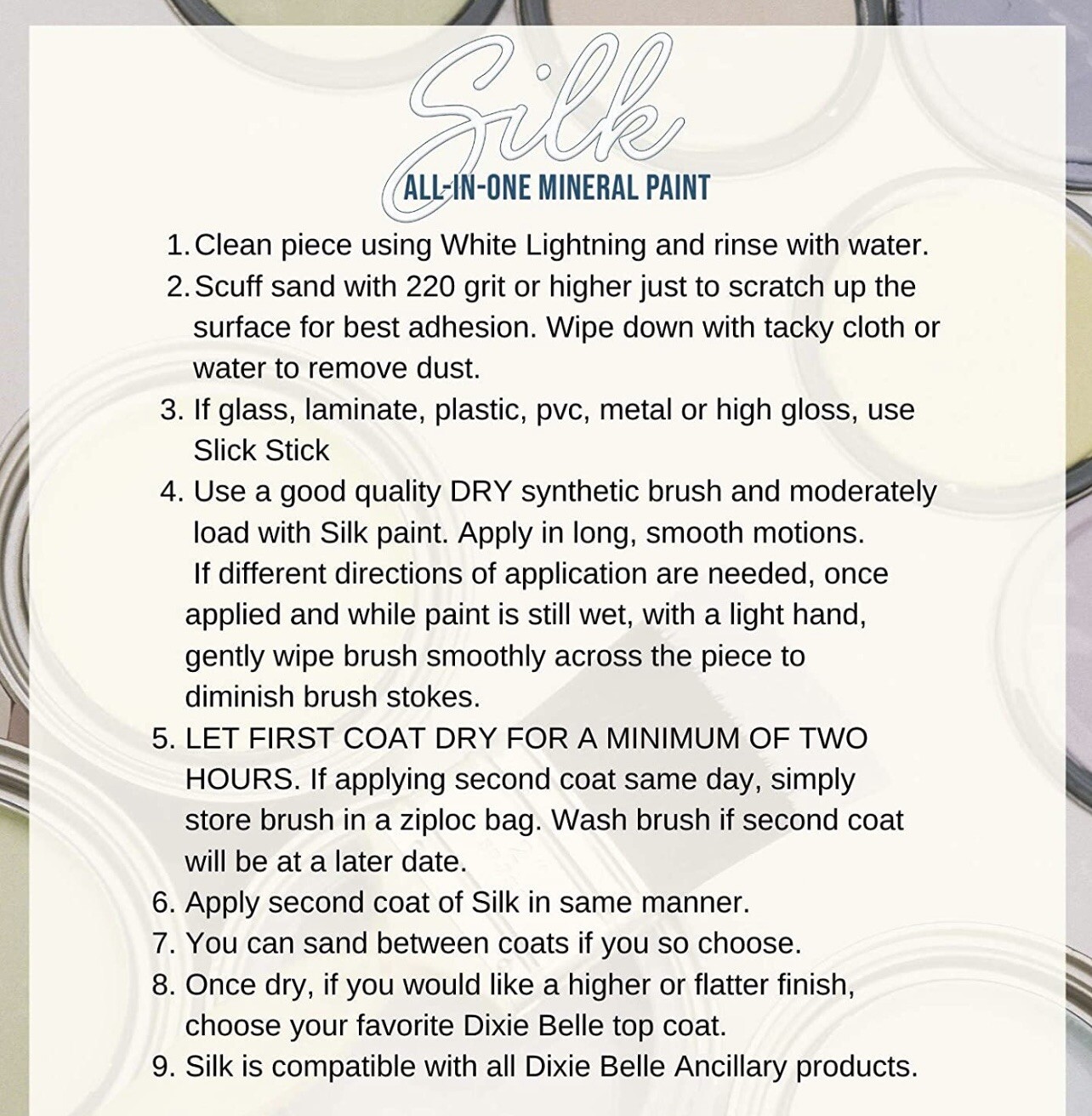 DIXIE BELLE SILK ALL IN ONE PAINT FURNITURE CABINET DIY CRAFTS ~ENDLESS SHORE~