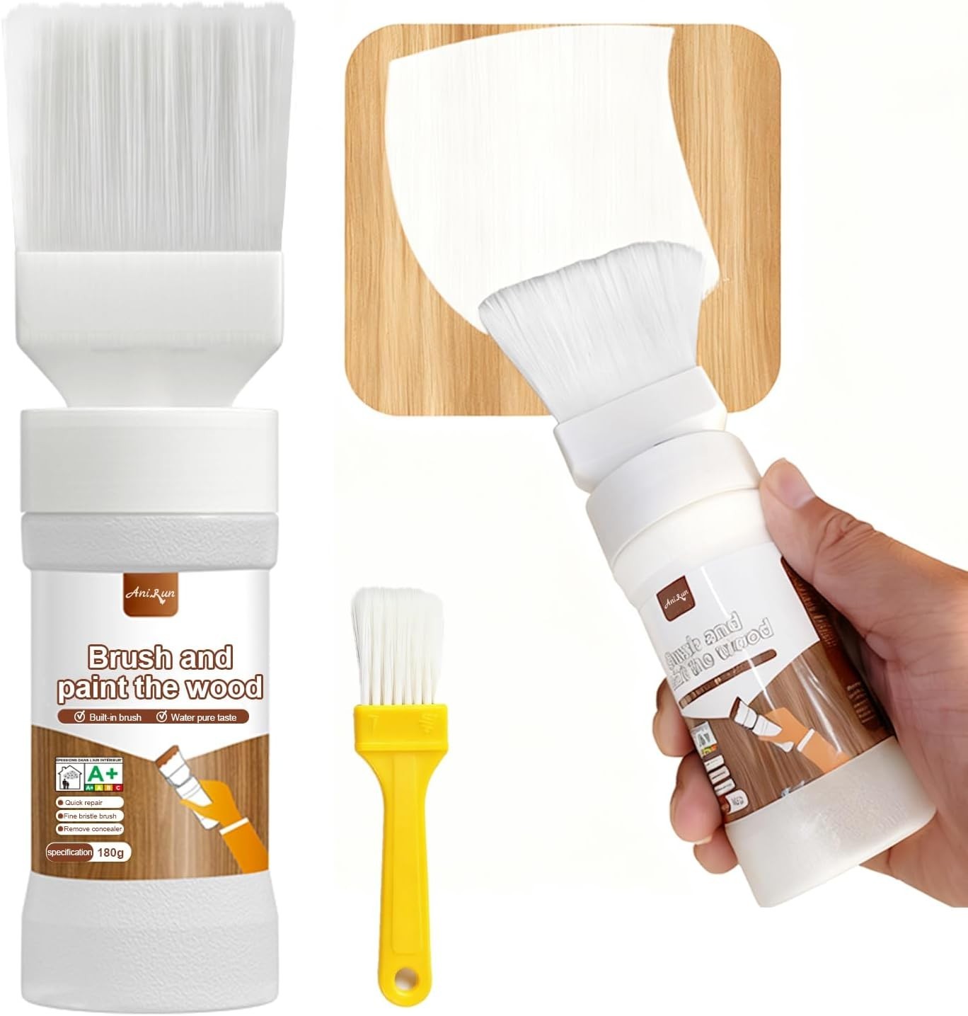 All-in-One Paint White, Touch-Up Paint for Furniture, Cabinets, Wood, Metal No S