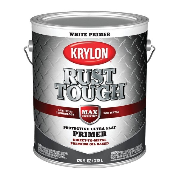(2)-Gallon Krylon Rust Tough Anti- Rust White Interior/Exterior Primer K09744008