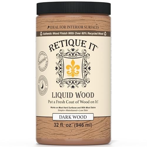 Liquid Wood Coatings – Stainable Primer for Furniture – Paint & Stain (Dark, Lar