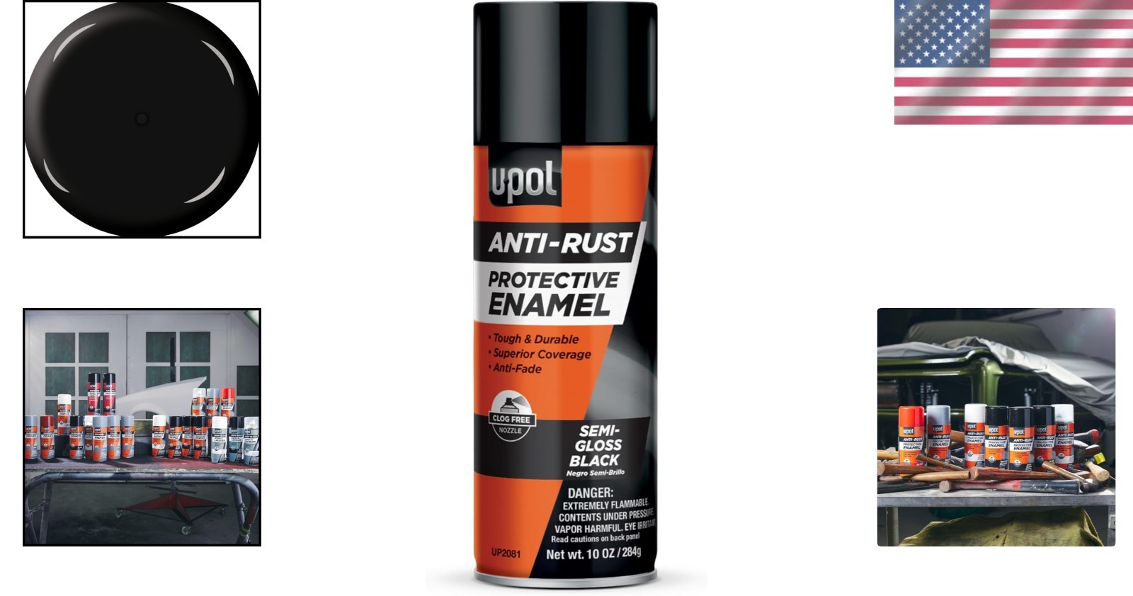 10 oz Anti-Rust Semi-Gloss Black Enamel Spray for Vehicle Protection & Beauty