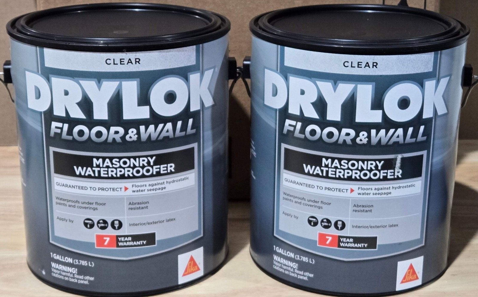 Drylok Clear Floor Wall Lot of 2x 1 Gal. Masonry Waterproofer Interior Exterior