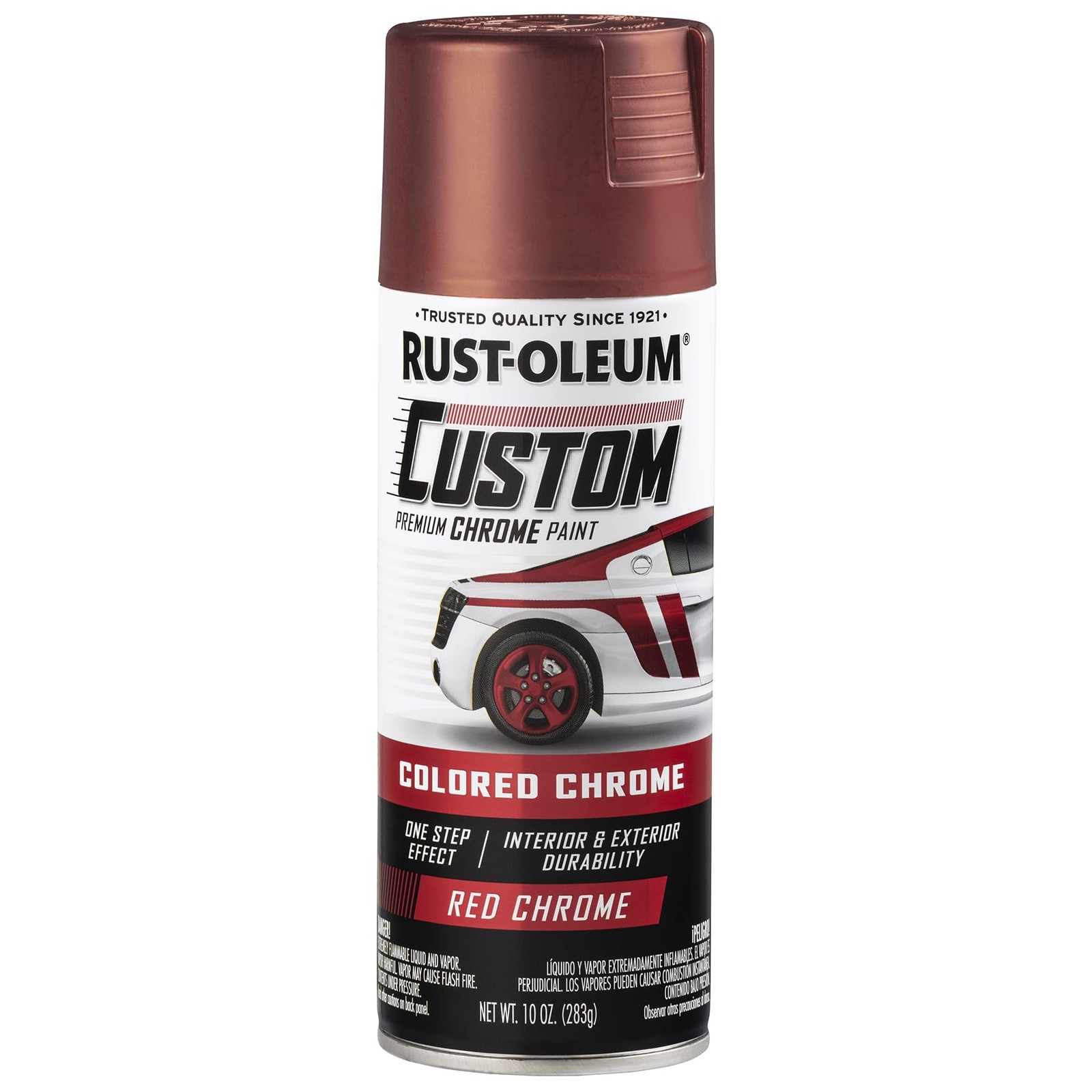 Rust Oleum Custom Chrome Spray Paint 10 Ounce Automotive High Gloss Finish