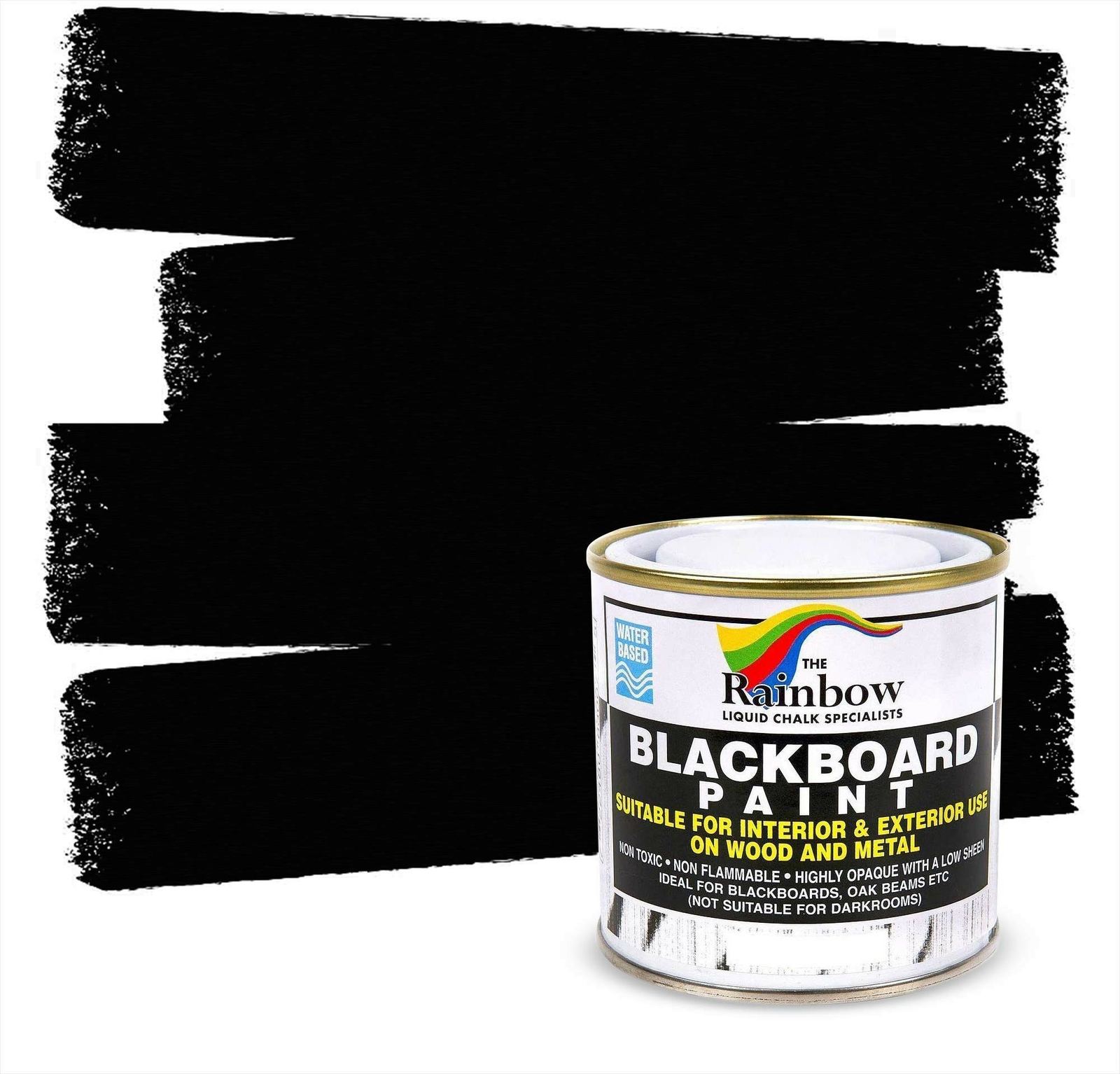 Chalkboard Blackboard Paint – Black 8.5oz – Brush on Wood or Any Surface – Matte