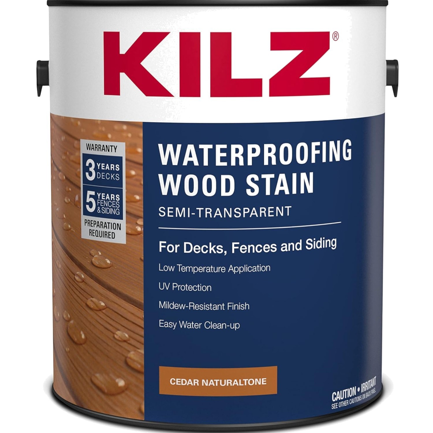 Wood Stain 1-Gallon Cedar Naturaltone Waterproofing Semi-Transparent Acrylic …