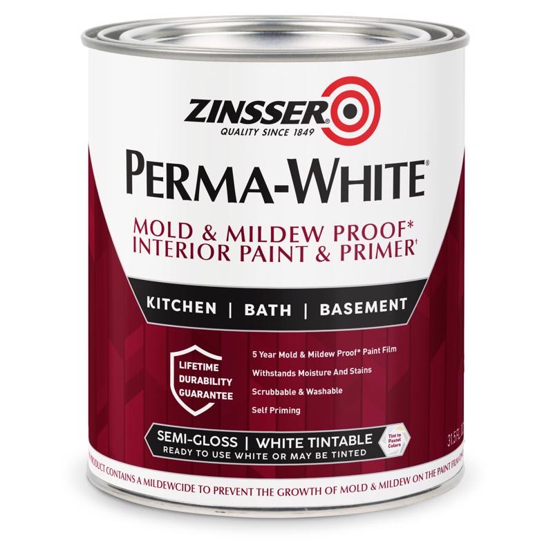 Zinsser Perma-White Semi-Gloss White Water-Based Mold & Mildew-Proof Interior