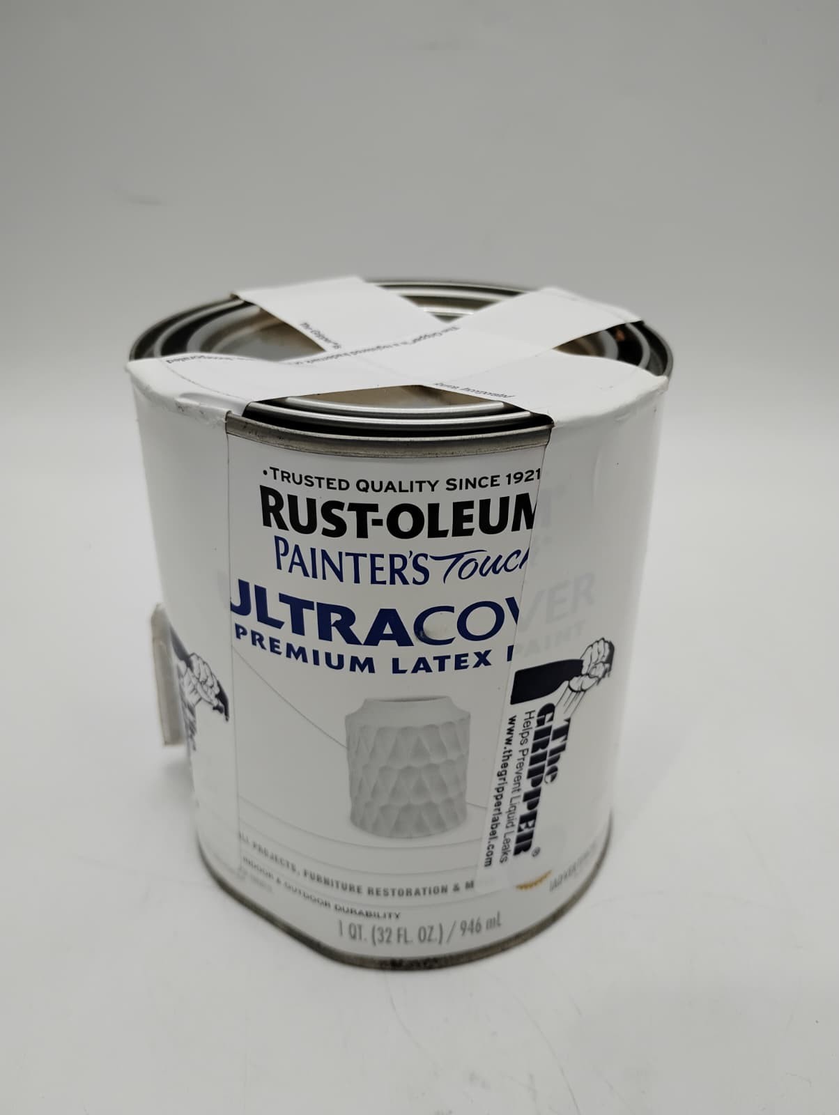 Rust-Oleum 1990502 Painter’s Touch Latex Paint, Quart, Flat White 32 Fl Oz