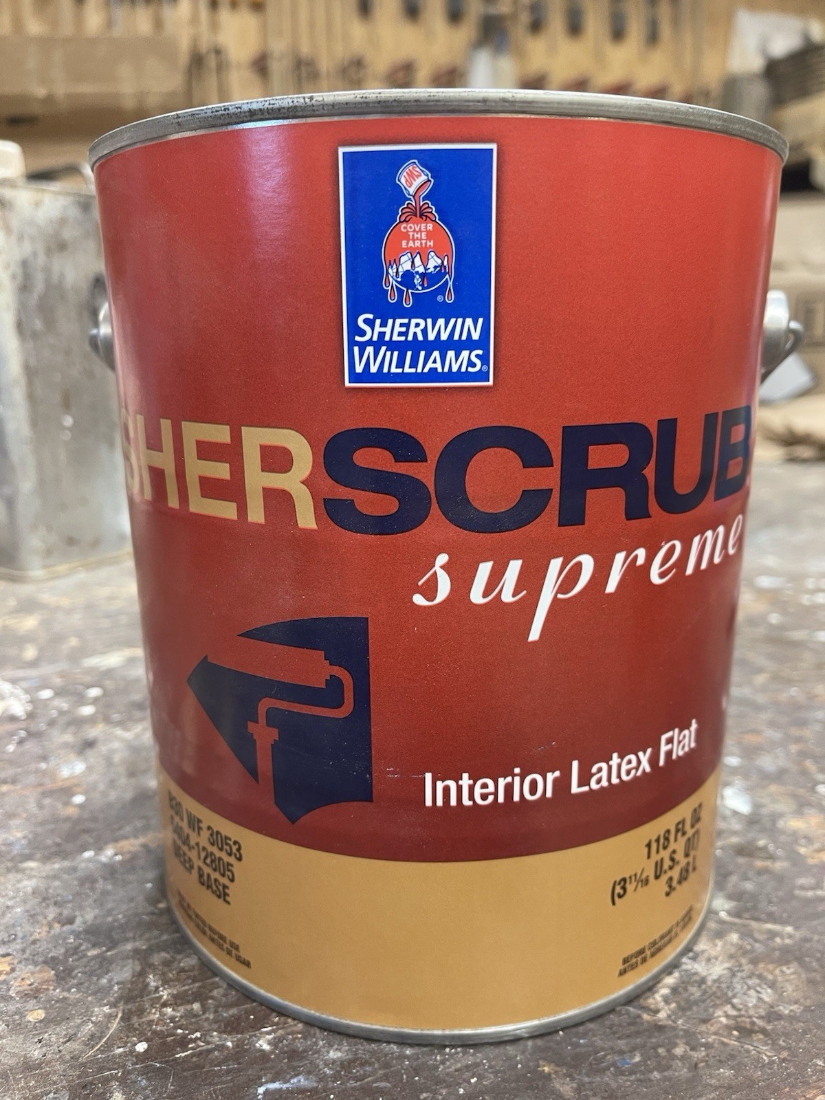 1 Gal. Sherwin Williams SherScrub Supreme Interior Latex Flat Paint/ Deep Base