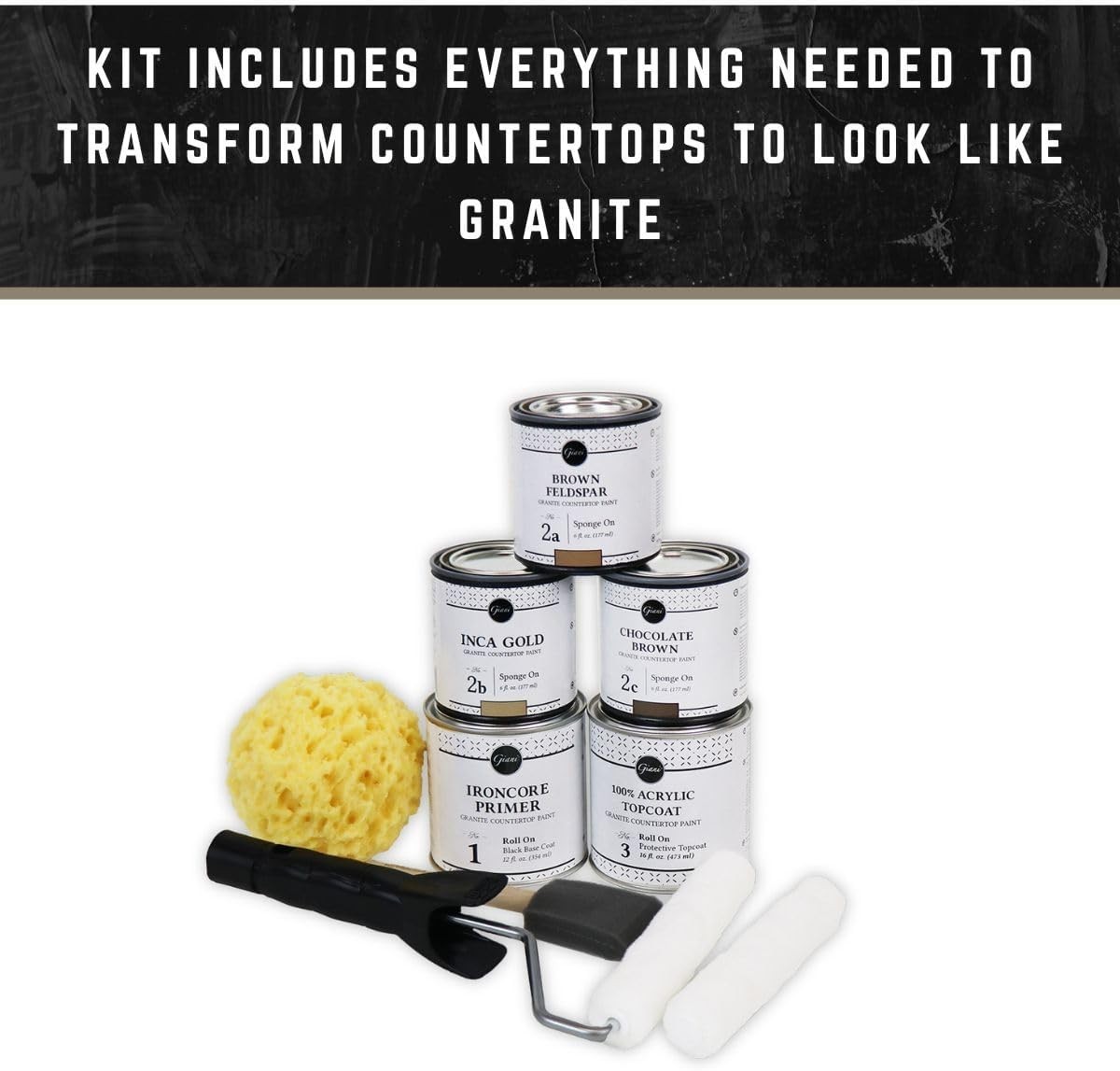 Brown Acrylic Countertop Paint Set – Easy Application
