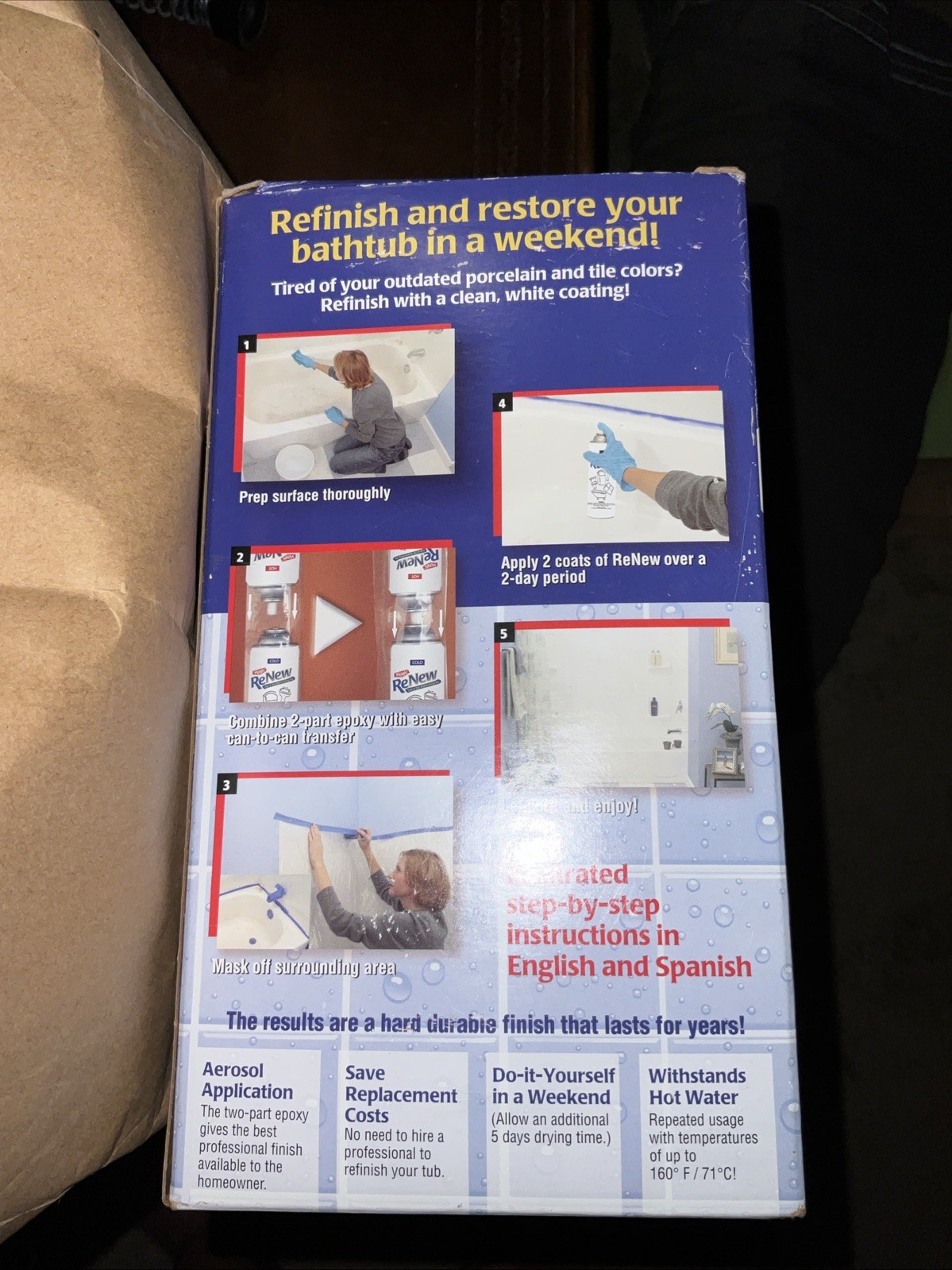 Magic Tub and Tile Refinishing Kit – Spray on Aerosol – Refinish Sinks Tile Porc