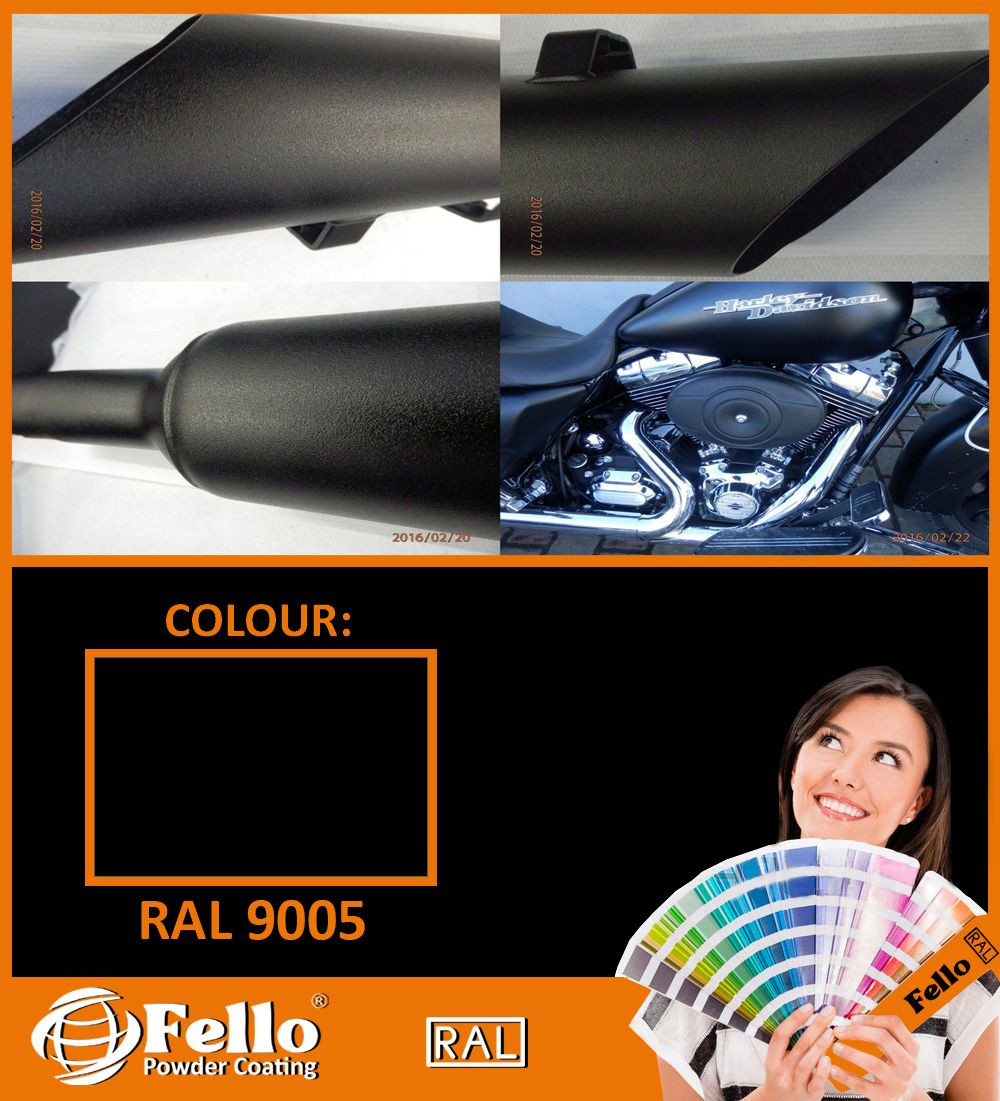 FELLO powder coating – RAL 9005 BLACK fine structure 5KG POLYESTER
