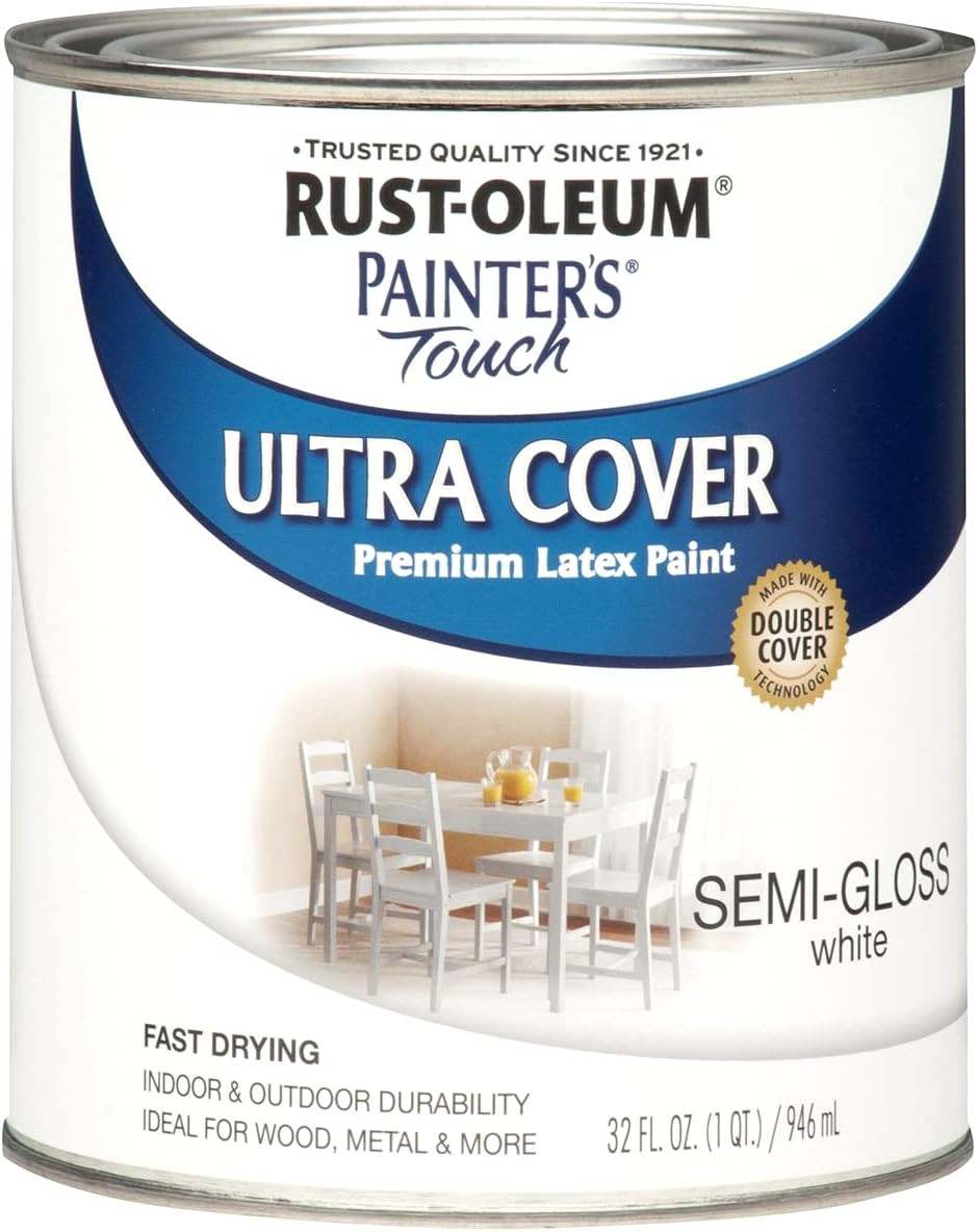 1993502 Painter’S Touch Ultra Cover Multi-Purpose Brush-On Paint, 1 Quart, Semi-