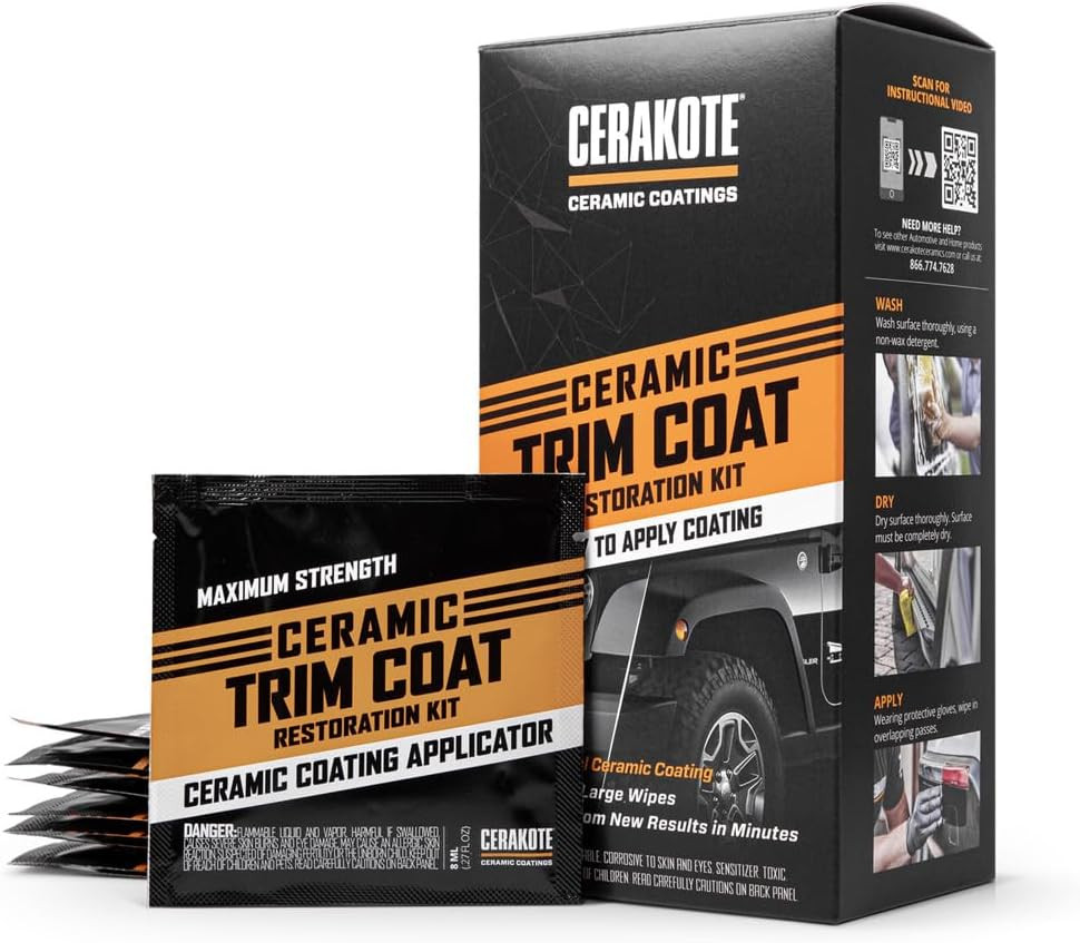 Ceramic Trim Coat Kit Plastic Trim Restorer Ceramic Coating Black Trim Restorati