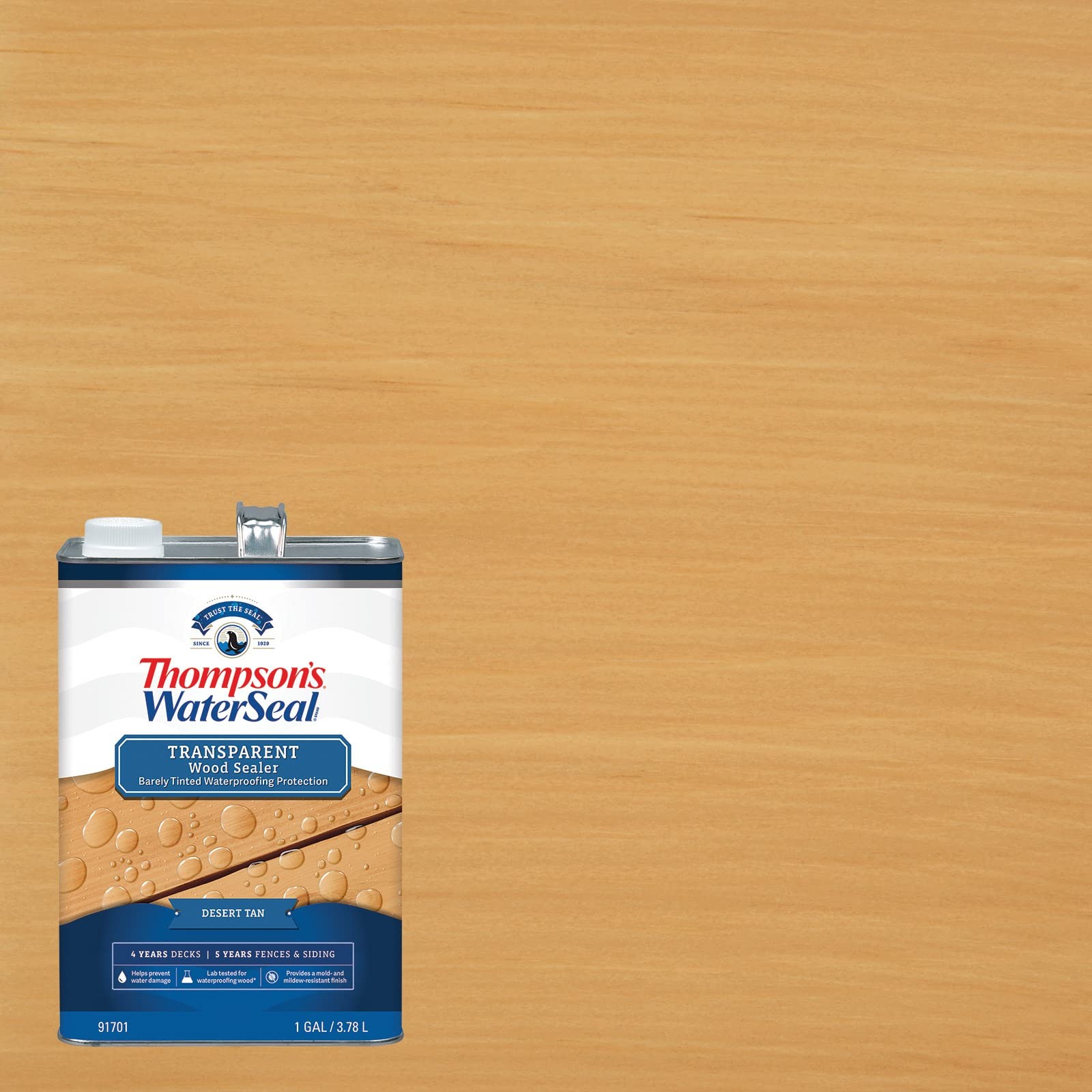 Thompson’s WaterSeal Transparent Waterproofing Wood Stain and Sealer, Desert Tan