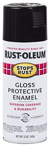 Rust-Oleum 7779830 Stops Rust Spray Paint, 12 Ounce (Pack of 1), Gloss Black