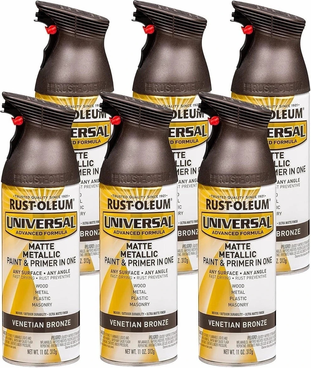 Rust Oleum Universal 11Oz Matte Venetian Bronze Spray Paint Pack Of 4