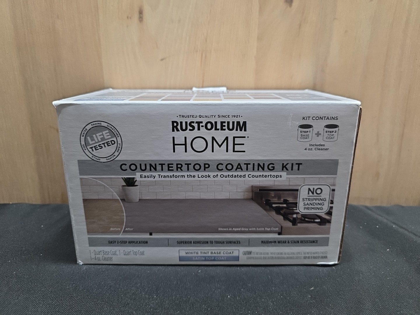 Rust-Oleum 384962 Home Countertop Kit Ultra White Tint Base with Satin Top-Coat
