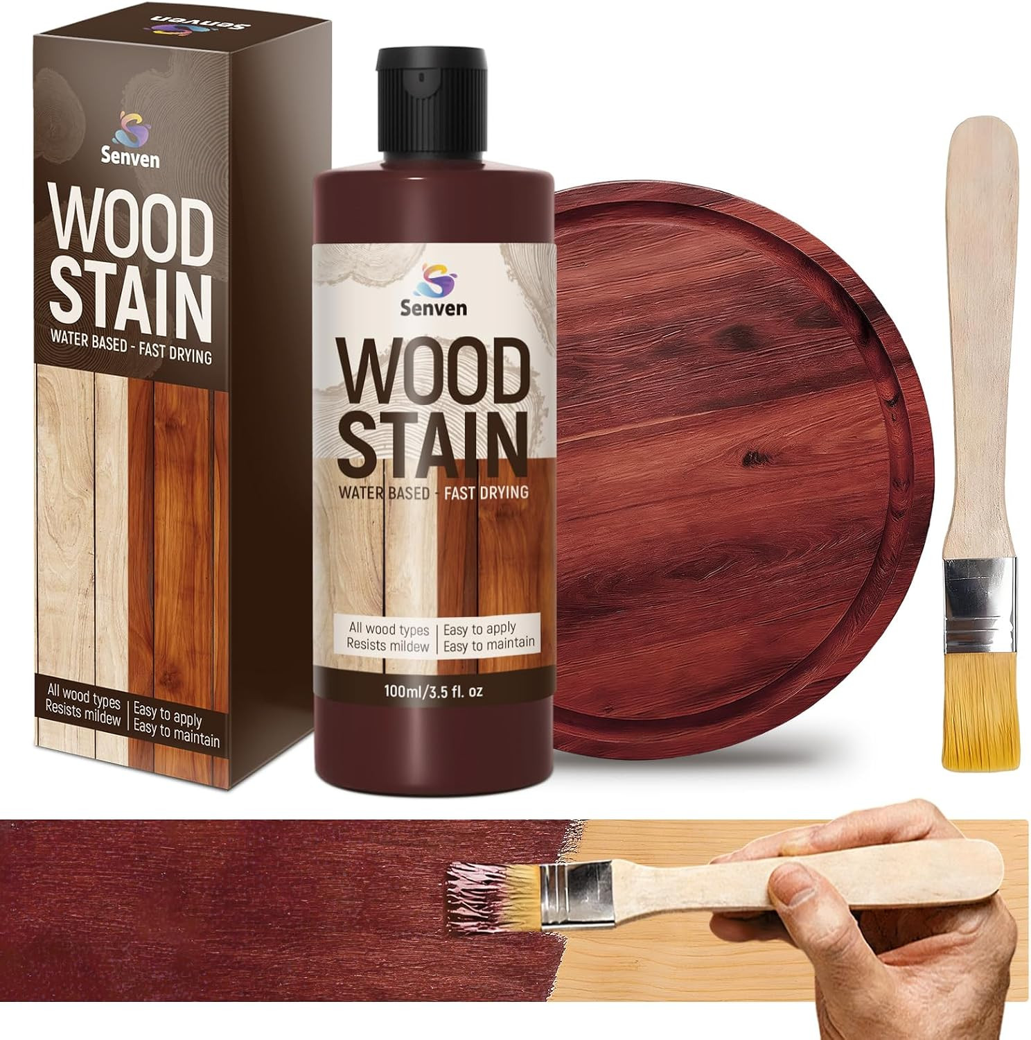 Wood Stain, Red Cherry Wood Stain, 100Ml Woods-Stain for Woods, Furniture, Cabin