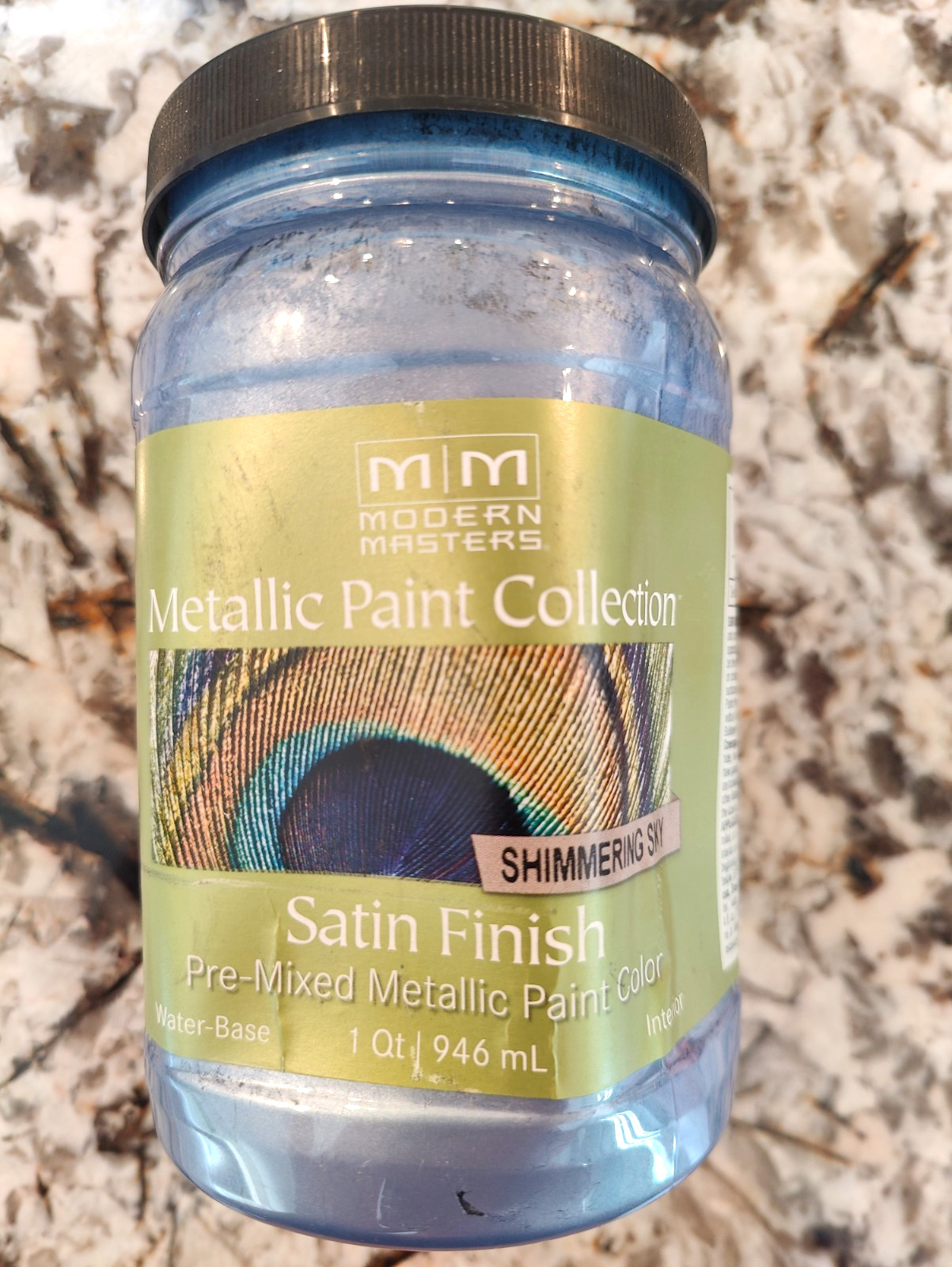 Modern Masters Shimmer Metallic Paint Shimmering Sky Blue 1 qt – 32 oz NEW