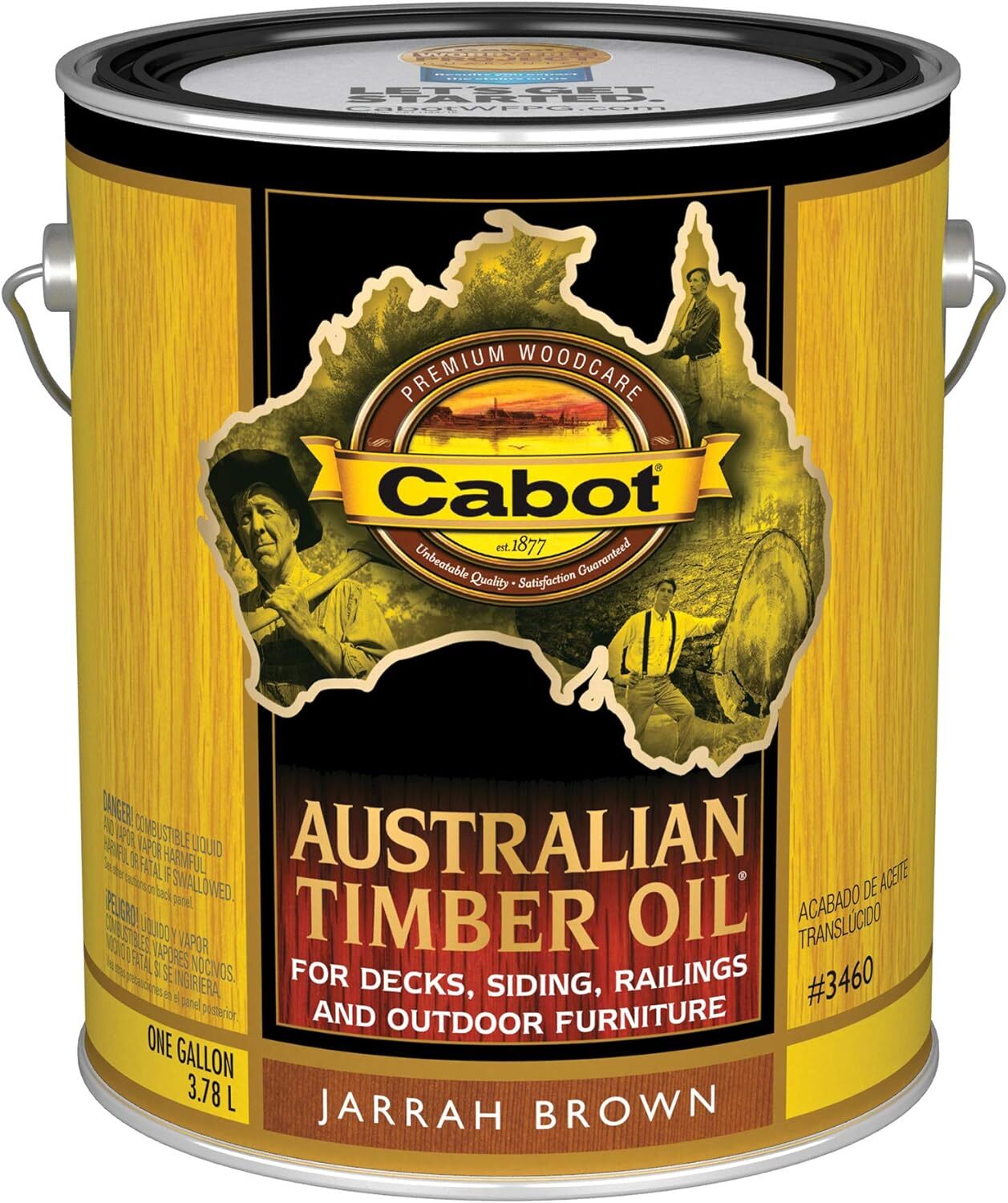 Cabot Australian Timber Oil Wood Stain and Protector, Jarrah Brown, 1 Gallon