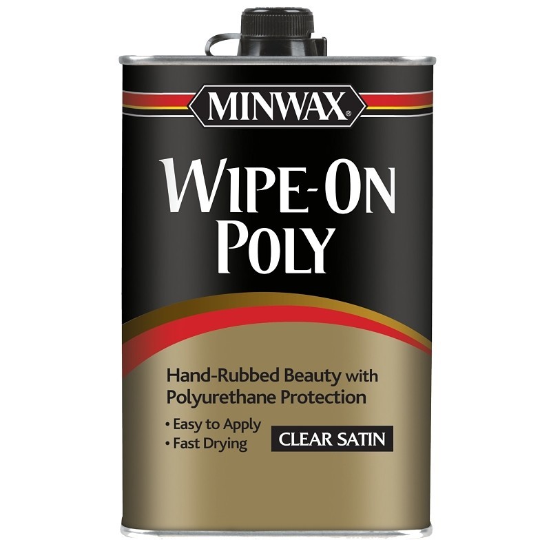 Minwax 40910000 Wipe-On Polyurethane, Oil Base, Clear, Liquid, 1 pt Can