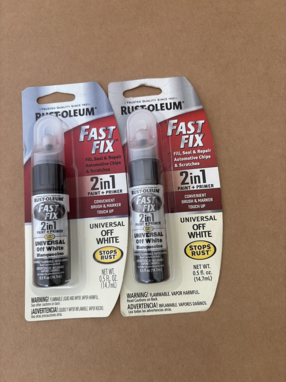(2 PACK) RUST-OLEUM Fast Fix 2in1 Paint + Primer Universal Off White 286482