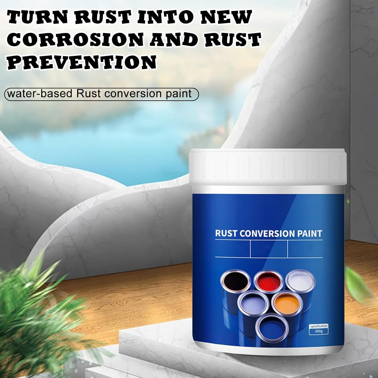 Weatherproof Rust Converter Paint for Metal, Rust Remover for Metal and Primer,