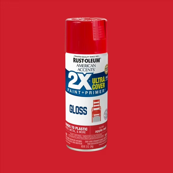Rustoleum Gloss Apple Red Spray Paint 12 Oz. 2x Ultra Cover ( 2 PACK )