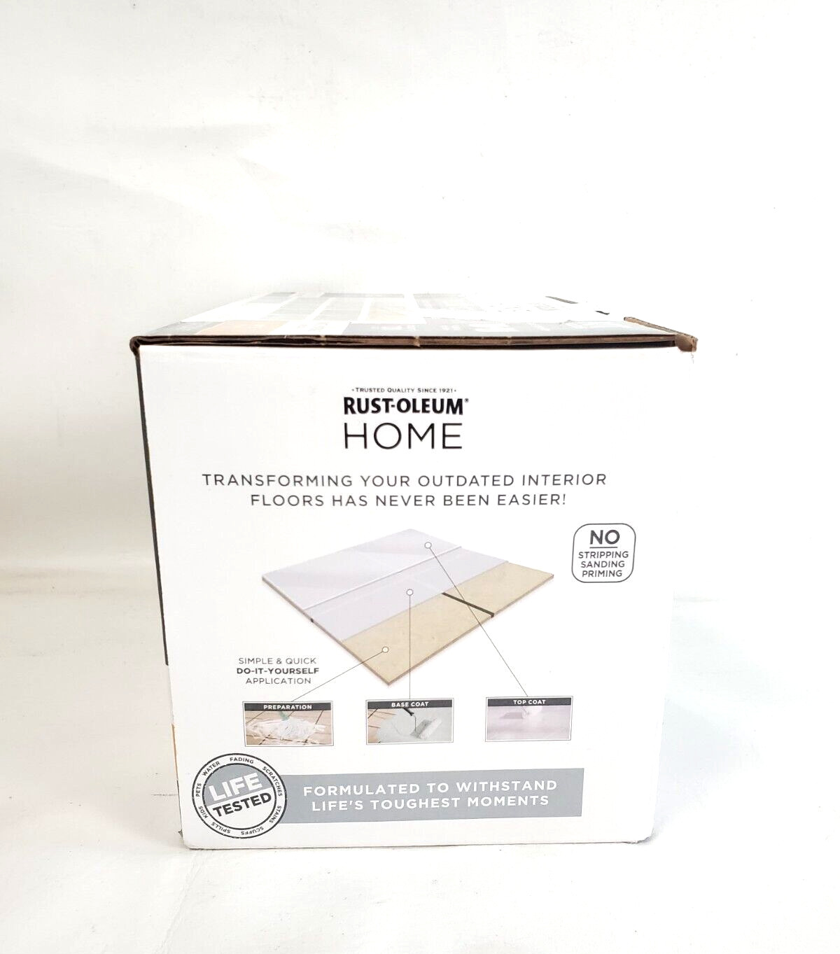 Rust-Oleum Home Floor Coating Kit, White/Tint Base-Base Coat, Matte Top Coat