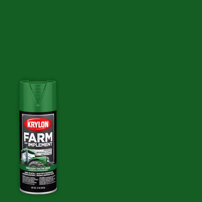 Krylon Farm and Implement High-gloss Tractor Green Spray paint ( NET WT. 12-oz )