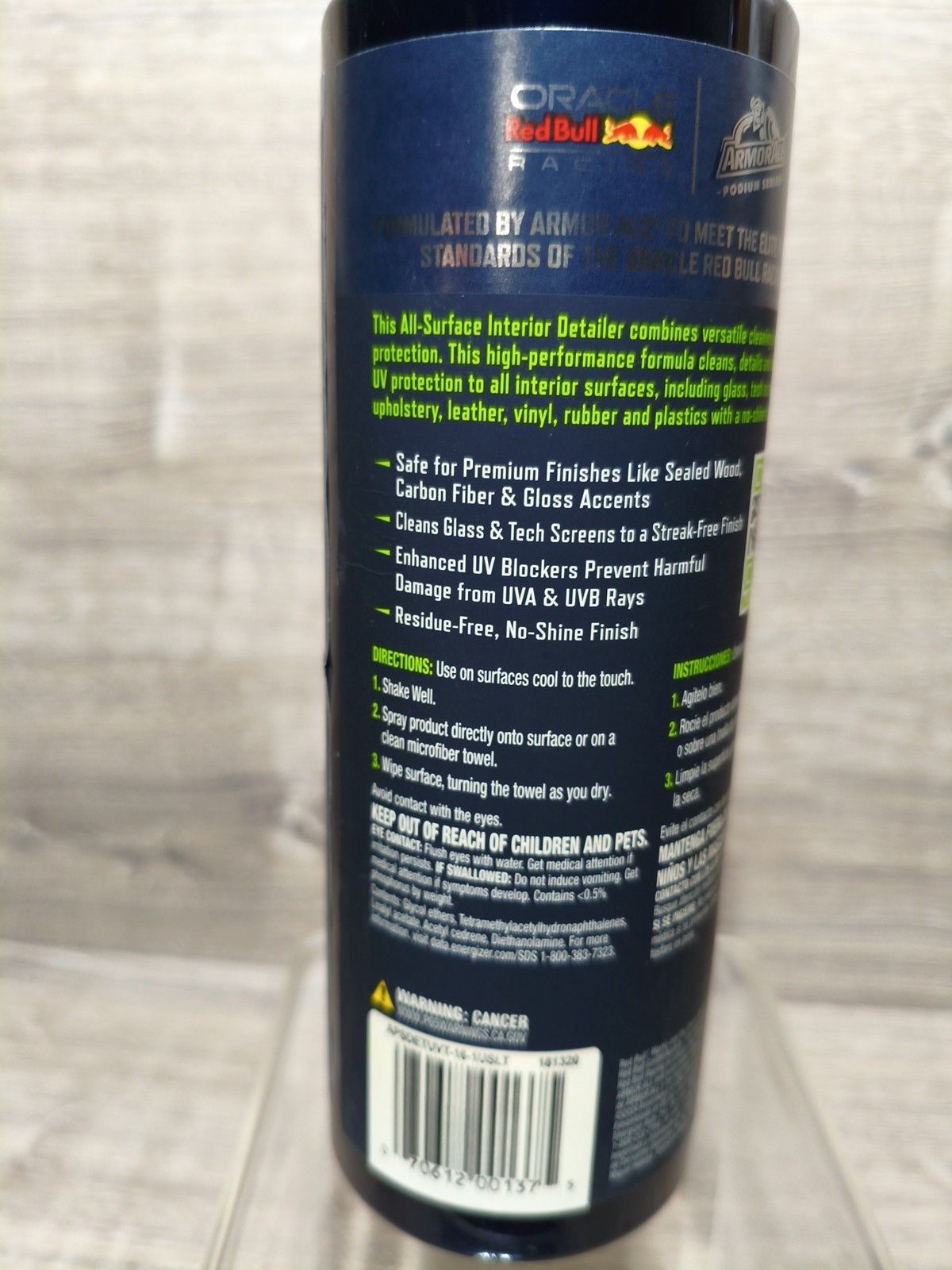 Armor All Podium Series Interior Spray Developed With Oracle Red Bull Racing16oz