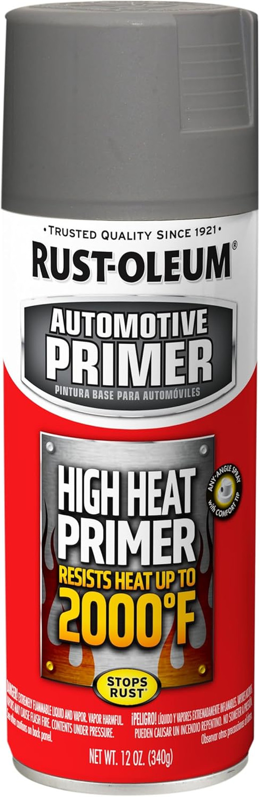 249340 Automotive 12-Ounce High Heat Primer Spray Paint, Gray