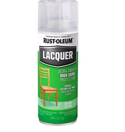 Rust-Oleum Specialty LACQUER Spray Paint 11oz GLOSS CLEAR Factory Finish 1906830