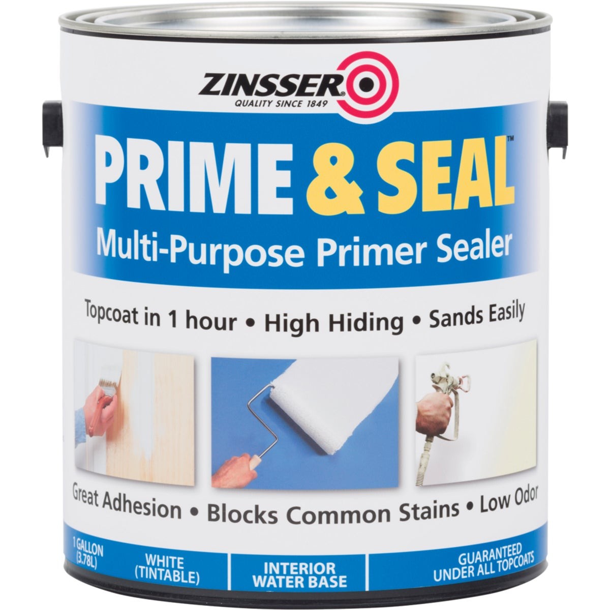 Zinsser Interior Prime & Seal Water-Based Primer, White, 1 Gal. 1801 Zinsser