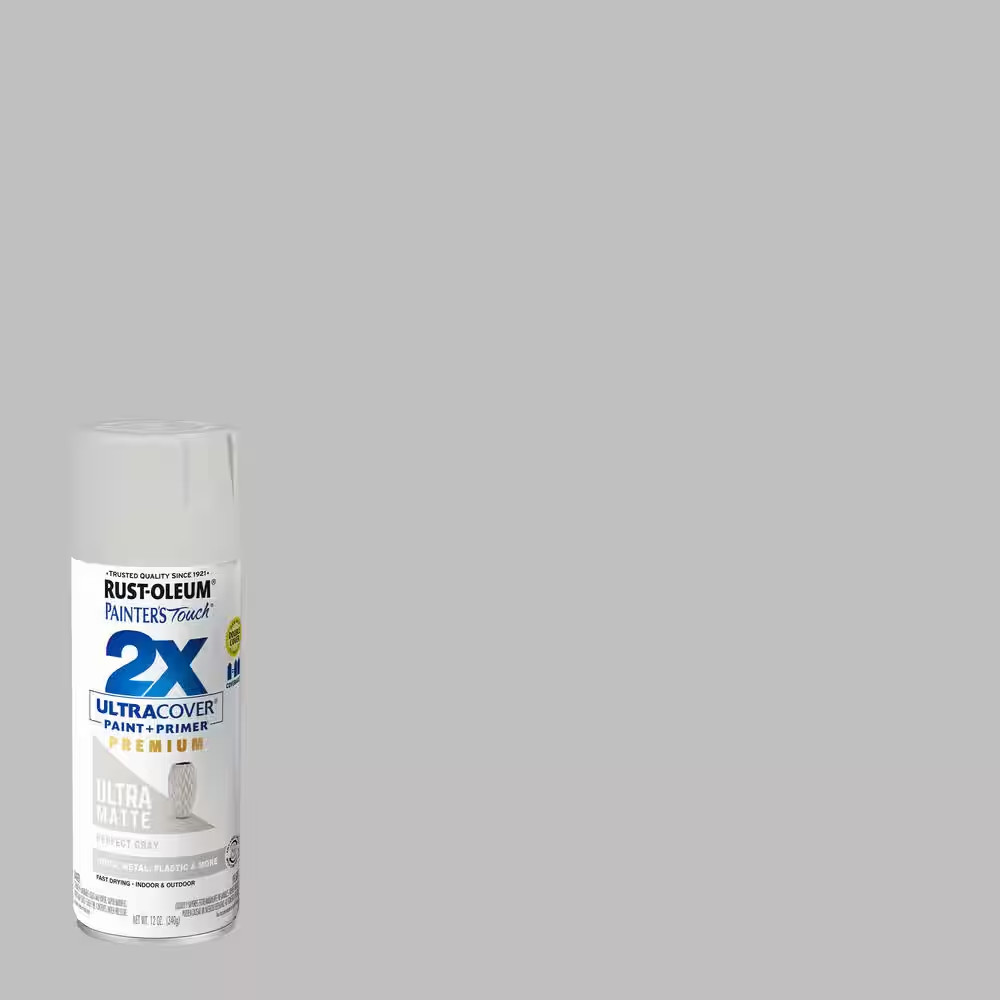 12 Oz. Matte Perfect Gray Ultra Cover General Purpose Spray Paint (Case of 6)