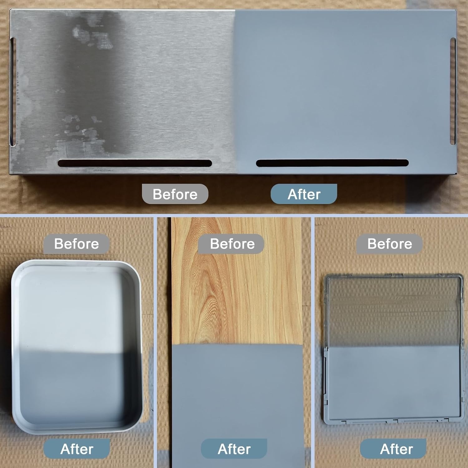 NADAMOO All Surface Primer Spray – One-Part Epoxy Primer Matte Gray, Pack of 4