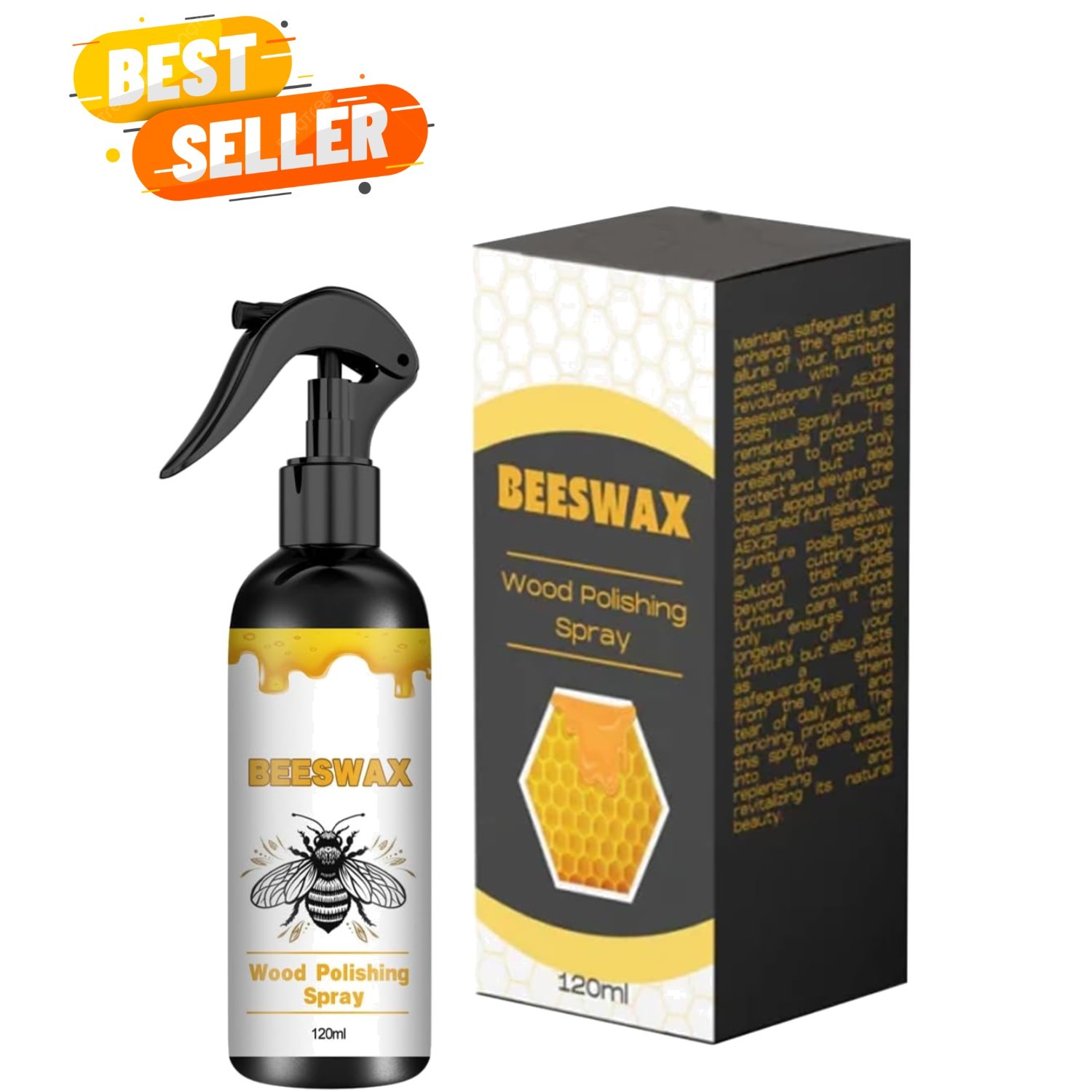 Effortless Beeswax Spray for Wood – Revitalize Furniture & Floors, Lemon Scent