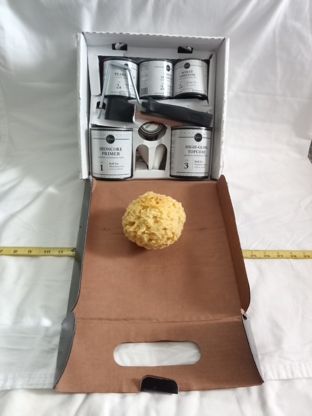 GRANITE COUNTERTOP PAINT white diamond (Kit Has Everything You Need), open box.