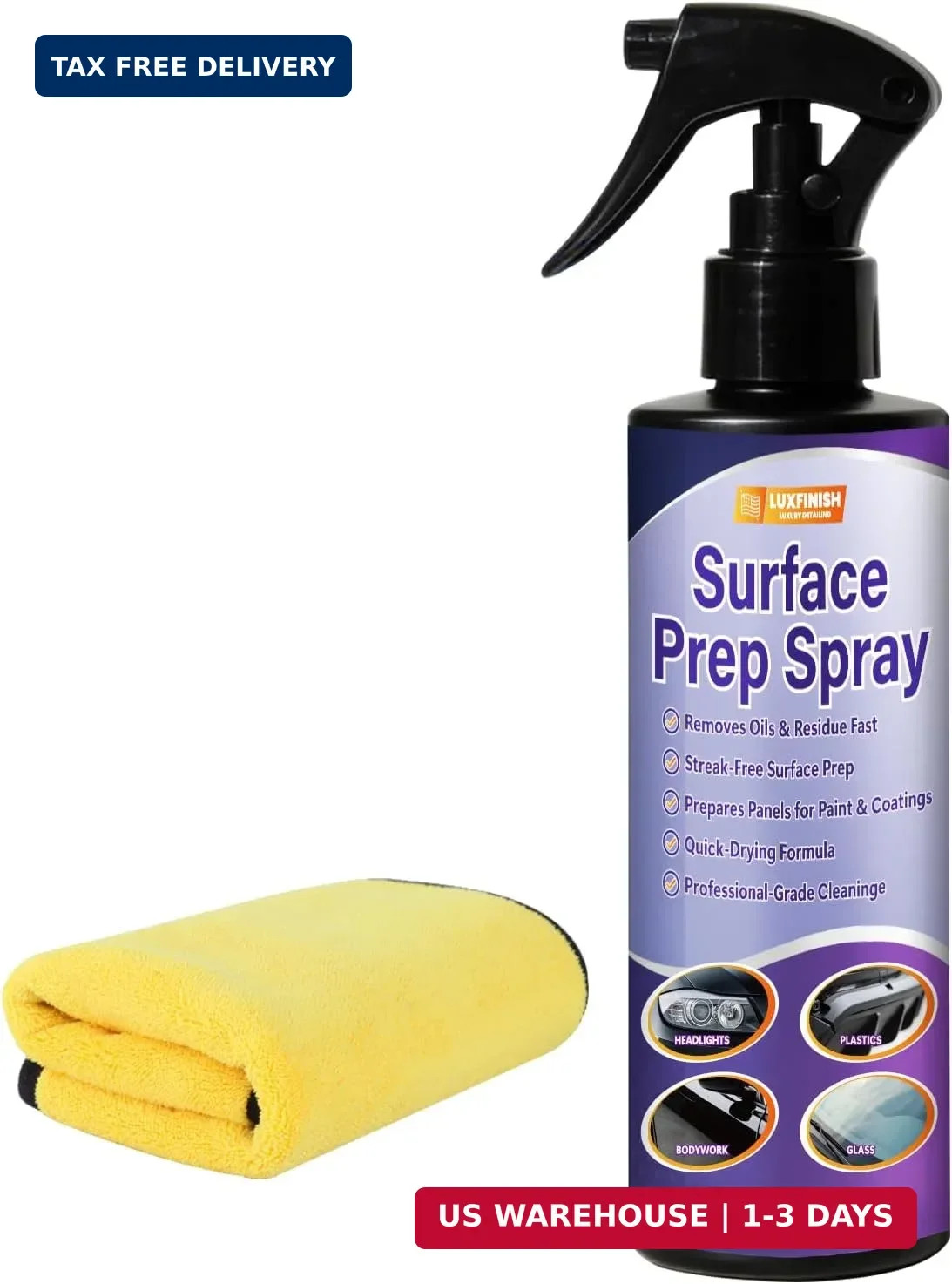 Surface Prep Spray Automotive – Surface Degreaser for Auto Paint Prep, Removes W